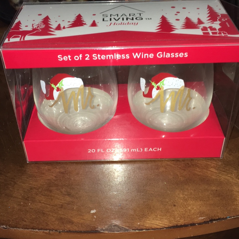 Set Of 2 Stemless Wine Glasses 20 FL OZ